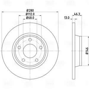 TRIALLI DF084620 Диск тормозной Audi A4 94- перед.