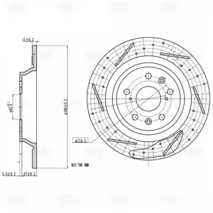 TRIALLI DF1029S Диск тормозной Geely Atlas PRO 20- перед.