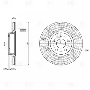 TRIALLI DF126S Диск тормозной Mondeo IV 07- ПЕРЕДНИЙ D=300 ПЕРФСЛОТОКРАШ 