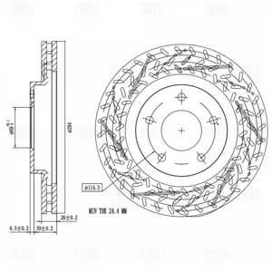 TRIALLI DF141S Диск торм. перед. d=294