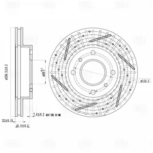 TRIALLI DF151S Диск тормозной Nissan Almera Classic 06- перед.