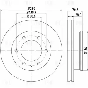 TRIALLI DF265309 Диск тормозной Mazda BT-50 06- перед.