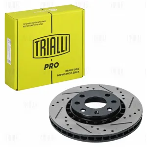 TRIALLI DF270S Диск торм. Daewoo Nexia (95-) Lanos (02-) DOHC перед. d=256 (перфслотокраш) (DF 270s) PRO