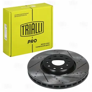 TRIALLI DF2757S Диск торм. VW Tiguan (16-) Skoda Kodiaq (16-) перед. d=314 (перфслотокраш) (DF 2757s) PRO
