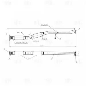 TRIALLI EAM0215 Резонатор SUBARU FORESTER (02-),IMPREZA (00-) 2.0,2.5I доп. (алюм. сталь)