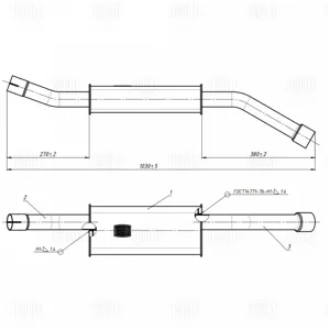 TRIALLI EAM0301 Глушитель ГАЗ 2217 Соболь (дв. 402, 406) доп. ( Резонатор ) (алюм. сталь) (EAM 0301)