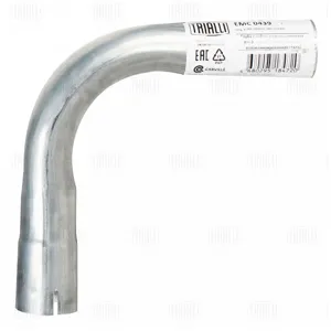 TRIALLI EMC0439 Труба с гибом развальцованная d=43, угол 90 (нерж. алюм. сталь) (emc 0439)