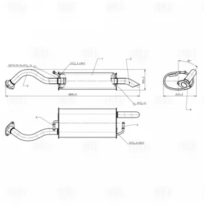 TRIALLI EMM0401 Глушитель Geely Emgrand EC7 (11-) 1.8i осн. (алюм. сталь) (EMM 0401)