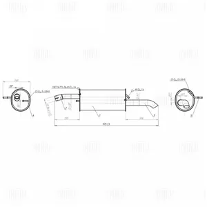 TRIALLI EMM0406 Глушитель Ford Fusion (02-) 1.6i основной (овальная банка) (алюминизированная сталь)