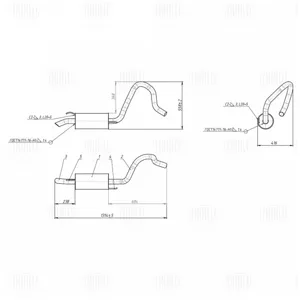 TRIALLI EMM0528 Глушитель Toyota Land Cruiser 100 (98-) 4.7i V84.2d осн. (алюм. сталь) (EMM 0528)