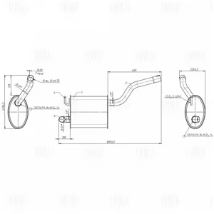 TRIALLI EMM0819 Глушитель для автомобилей VW Jetta (05-) 1.6i основной (алюминизированная сталь)