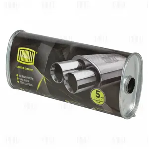 TRIALLI EMM3604 Глушитель универсальный (овальный) 131х221, L=485, d=50 (алюминизированная сталь)