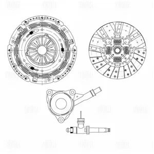 TRIALLI FR1032 Комплект сцепления с компенсацией износа в сборе Ford Transit (13-) 2.2d с гидравлической муфтой для двигателей с двухмассовым маховиком