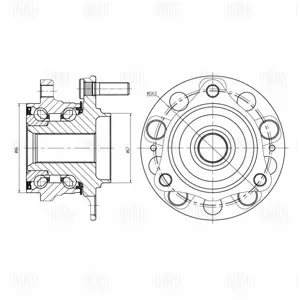 TRIALLI MR0871 СТУПИЦА Tucson IV 20- Kia Sportage V 21- 4WD ЗАДН. В СБОРЕ С ПОДШИП. 