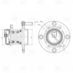TRIALLI MR1149 Ступица в сборе с подшипником для автомобиля Mitsubishi Colt VI (04-) зад лев,прав.