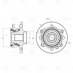 TRIALLI MR2644 Ступица для а/м Mini Cooper (01-)/(06-) (перед. в сборе с подшип.) (MR 2644)