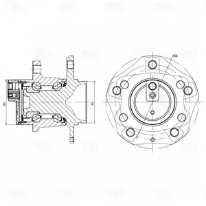 TRIALLI MR2716 Ступица в сборе с подшипником для автомобиля Chery Tiggo 4 Pro (20-) Omoda C5 (22-) зад лев,прав.