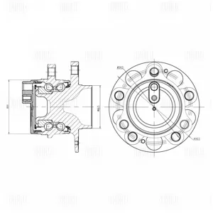 TRIALLI MR3084 СТУПИЦА HAVAL JOLION 21- 2WD ЗАДНИЙ С ПОДШИП (TRIALLI)