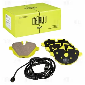 TRIALLI PF4012CR Колодки торм. керамические задние BMW 5 (F10) (10-) X3 (F25) (10-) (в комплекте с датчиком) (серия PRO)