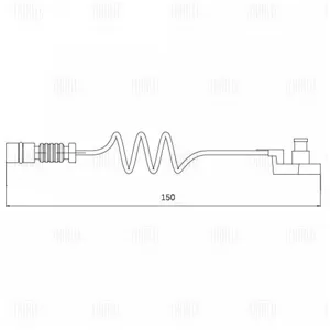 TRIALLI PFS0181 Датчик износа тормозных колодок Mercedes ML (W163) (98-) перед. L=150 (PFS 0181)