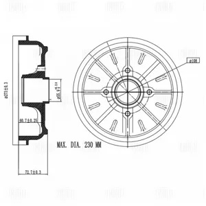 TRIALLI TF532939 Барабан тормозной .