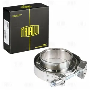 TRIALLI VC57SS Хомут глушителя V-band быстросъемный с фланцами D=57 мм (нерж. сталь)
