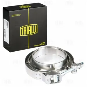 TRIALLI VC70SS Хомут глушителя V-band быстросъемный с фланцами D=70 мм (нерж. сталь)