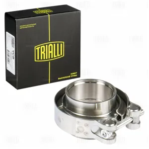 TRIALLI VCB45SS Хомут глушителя V-band с фланцами D=45 мм (нерж. сталь)