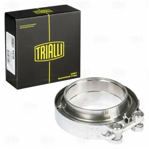 TRIALLI VCB70SS Хомут глушителя V-band с фланцами D=70 мм (нерж. сталь)
