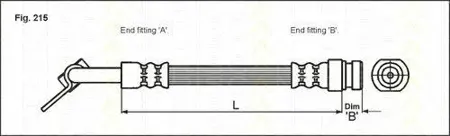 TRISCAN 815043113 Шланг тормозной перед.