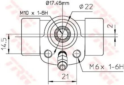 TRW BWC107 Рабочий тормозной цилиндр Audi A2, 50, 80