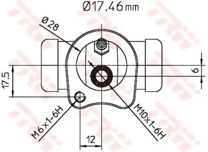 TRW BWC115 Рабочий тормозной цилиндр зад