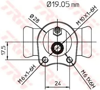 TRW BWD119 Рабочий тормозной цилиндр =K1956=101-298=05-83021-SX [90235422] Opel Kadett E Ascona C Vectra