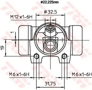 TRW BWH373 Рабочий тормозной цилиндр Citroen BERLONGO Peugeot Partner 03=>