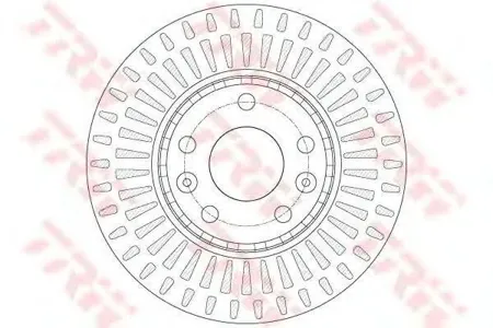 TRW DF6184 Диск торм.перед. Renault Scenic Grand Scenic 1.2-2.01.5D-1.9D 08>