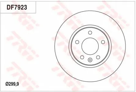 TRW DF7923 Диск торм.перед. Opel Astra J