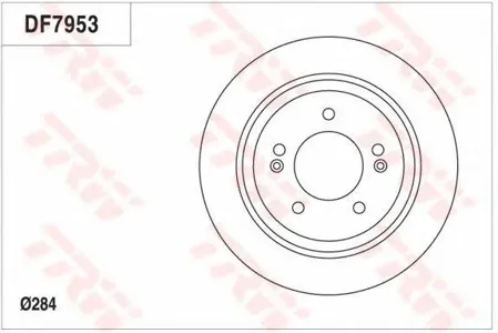 TRW DF7953 Диск торм.зад. Hyundai Sonata 14=> Kia Optima 12=> 284x10