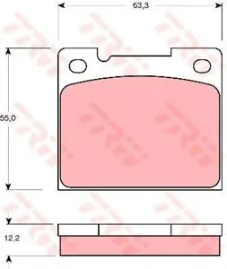 TRW GDB1066 Колодки торм.задние Volvo 240 2.0-2.4D740 2.3760 2.32.82.4TD 76-93