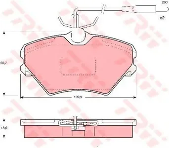 TRW GDB1087 Колодки торм.