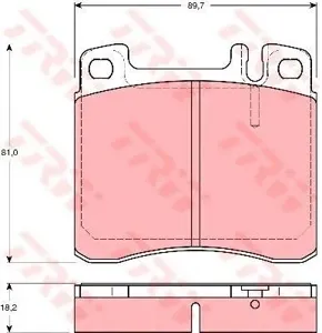 TRW GDB1122 Колодки торм.передние Mercedes S-Class W140 300 SE,SEL,S320 91-98