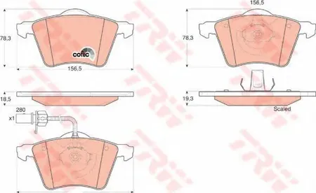 TRW GDB1538 Колодки торм.передние дат.