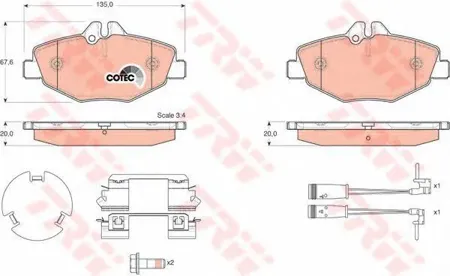 TRW GDB1542 Колодки торм.передние