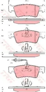 TRW GDB1671 Колодки торм диск комплект задн