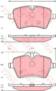 TRW GDB1712 Колодки торм.передние MINI (R50, R60)