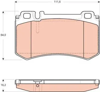 TRW GDB1735 Колодки торм. Mercedes C209W220R230C215 01- задн.