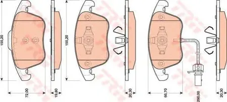 TRW GDB1814 Колодки торм.передние Audi A4A5 1.8TFSi-3.2FSi2.7TDi 07>