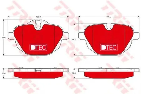 TRW GDB1840DTE Колодки торм.задние