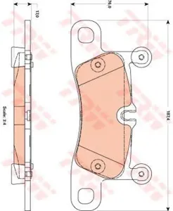 TRW GDB1875 Колодки торм.задние . VW Touareg 3.0-4.2 10- Porsche Cayenne 3.0-4.8 10-