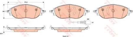 TRW GDB1918 Колодки торм.передние Audi A3, S3 QUATTRO 12=>