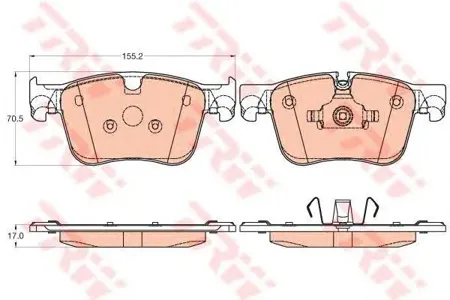 TRW GDB2035 Колодки торм.передние Peugeot , Citroen C4 Picasso 1.61.6HDi 13>